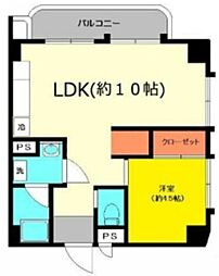 妙義坂マンション 5階1LDKの間取り