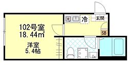 仮称松島新築9世帯 1Kの間取図画像