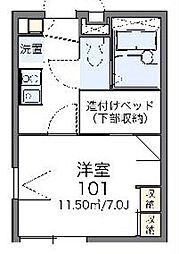 レオパレスDreamSail 1Kの間取図画像