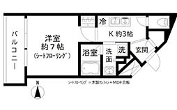 GRAND三軒茶屋WEST 1Kの間取図画像
