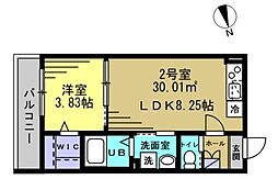 LIO II 3階1LDKの間取り