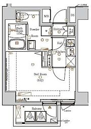 ラフィスタ中板橋II 5階1Kの間取り