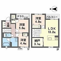 プレサント　大津京 0105 ｜ 滋賀県大津市柳川２丁目字上杭川282-1（賃貸アパート3SLDK・1階・73.82㎡） その2