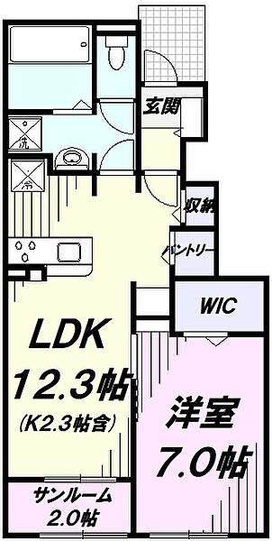 東京都昭島市拝島町４丁目(賃貸アパート1LDK・1階・50.42㎡)の写真 その2