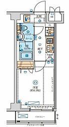 SHOKEN Residence 横浜生麦1 4階1Kの間取り