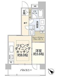 小田急江ノ島線 片瀬江ノ島駅 徒歩6分の賃貸マンション 2階1LDKの間取り
