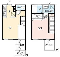 ＫＡＳＨＩＷＡＮＯＨＡ ＨＹＧＧＥ 1LDKの間取り