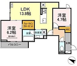 Lumiere 2LDKの間取図画像