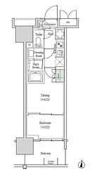 ブルックサイドレジデンス木場 2Kの間取図画像