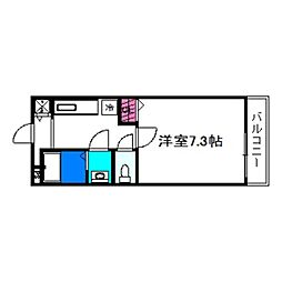 エビス 1Kの間取図画像
