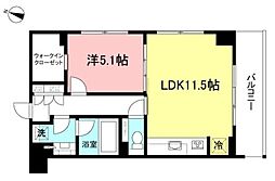 プライムメゾン方南町 6階1LDKの間取り