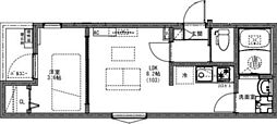 KEIAI RESIDENCE 鳩ヶ谷 1LDKの間取図画像