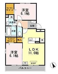 間取図画像 2LDK