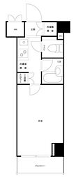 ルーブル三田 1Kの間取図画像