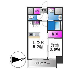 エステムコート大阪オリエンス 1LDKの間取図画像