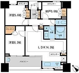 KDXレジデンス町田 2SLDKの間取図画像