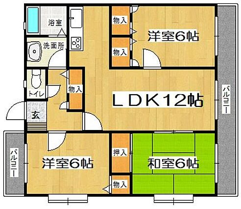 パサージュ若草A_間取り_0