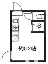 アーバンプレイス高田馬場α 1階ワンルームの間取り