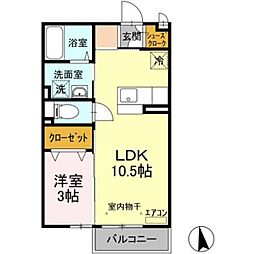 ファミーリエ1 1LDKの間取図画像