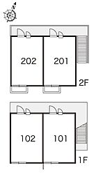 レオパレス四季 1Kの間取図画像