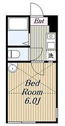 ブラウアー・ベルク 1Kの間取図画像