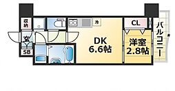 SERENiTE神戸元町 1DKの間取図画像