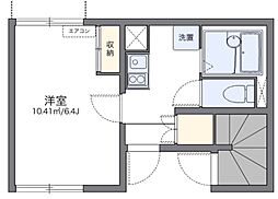 レオネクストMOE 1Kの間取図画像