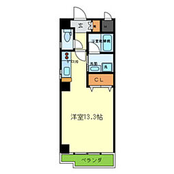 サングリーン大淀 1Kの間取図画像