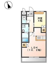 オーピュール 1LDKの間取図画像