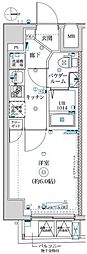 レーヴ・ド・クレエ綾瀬 1Kの間取図画像