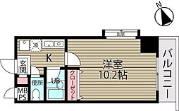 ダイヤマンション 5階1Kの間取り