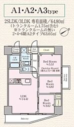 世田谷区玉川台2丁目マンション 3LDKの間取図画像