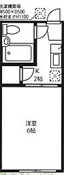 ミモザアネックスD棟 1Kの間取図画像