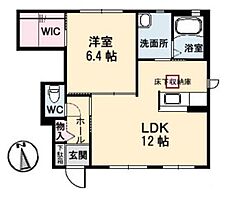 ジュネス亀山 A0102 ｜ 広島県広島市安佐北区亀山２丁目5-43（賃貸アパート1LDK・1階・45.13㎡） その2