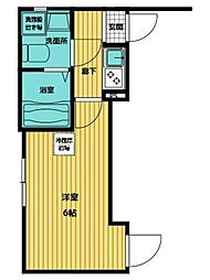 セゾン・ド・シュシュ 1Kの間取図画像