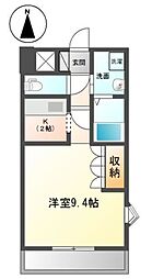 シェルルズヴィレッジ 1Kの間取図画像