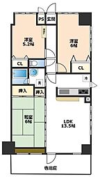 コスモ坂戸 3LDKの間取図画像