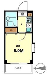 アクセス保谷3 1Kの間取図画像
