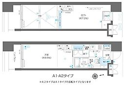 ズーム麻布十番 4階1Kの間取り