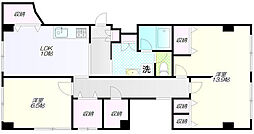 アークビル西新宿 2SLDKの間取図画像
