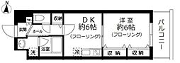 サニーコート東綾瀬 1DKの間取図画像