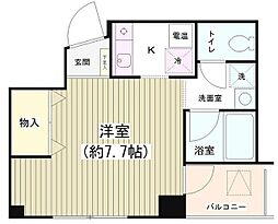 TKR神田多町 5階1Kの間取り