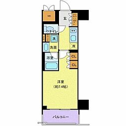 東京メトロ銀座線 浅草駅 徒歩5分の賃貸マンション 5階1Kの間取り