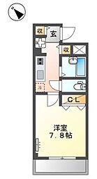 リブベース 1Kの間取図画像