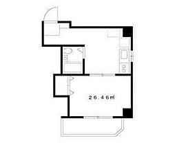 下田ビル 1DKの間取図画像