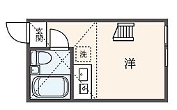カインドハウス横浜 ワンルームの間取図画像