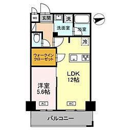 ロイジェントあべの松崎町 1LDKの間取図画像