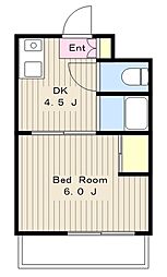 グリーンハイツ神蔵 2階1DKの間取り