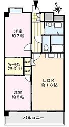 グランドゥールパティオ 2LDKの間取図画像