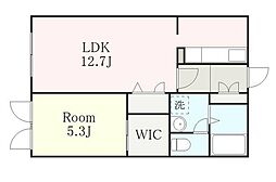 ジョリハウスＣ 1階1LDKの間取り